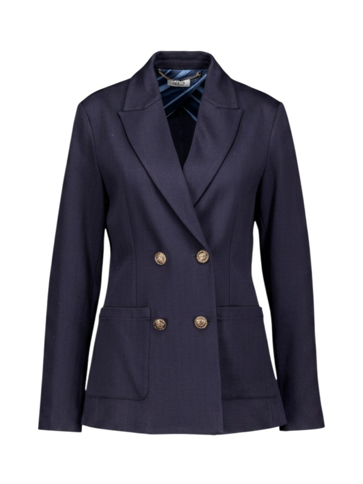 Donkerblauwe blazer met gouden knopen Liu Jo