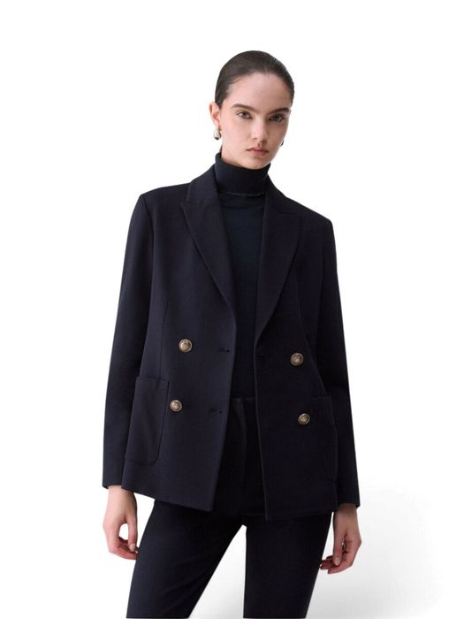 Donkerblauwe blazer met gouden knopen Liu Jo