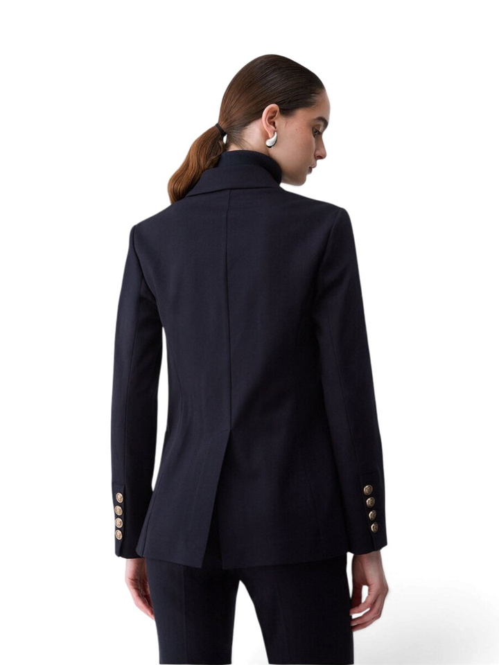 Donkerblauwe blazer met gouden knopen Liu Jo