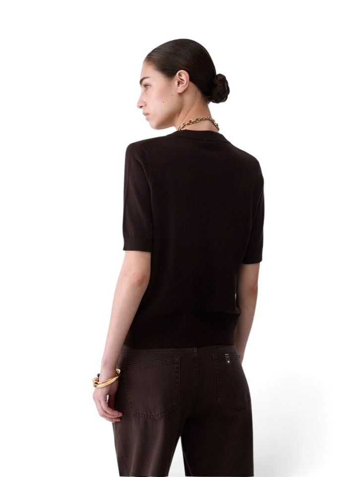 Bruine pull met korte mouwen Lui Jo
