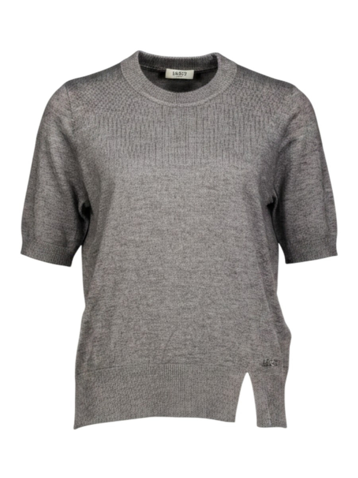 Donkergrijze pull met korte mouwen Liu Jo
