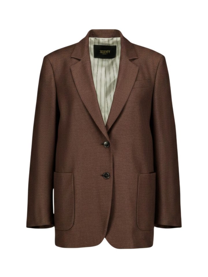 Donkerbruine geklede blazer Seventy