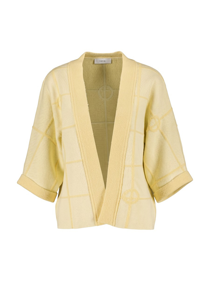 Gele openvallende cardigan Waldo Furore