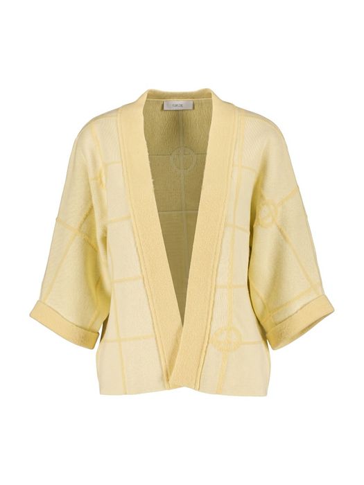 Gele openvallende cardigan Waldo Furore