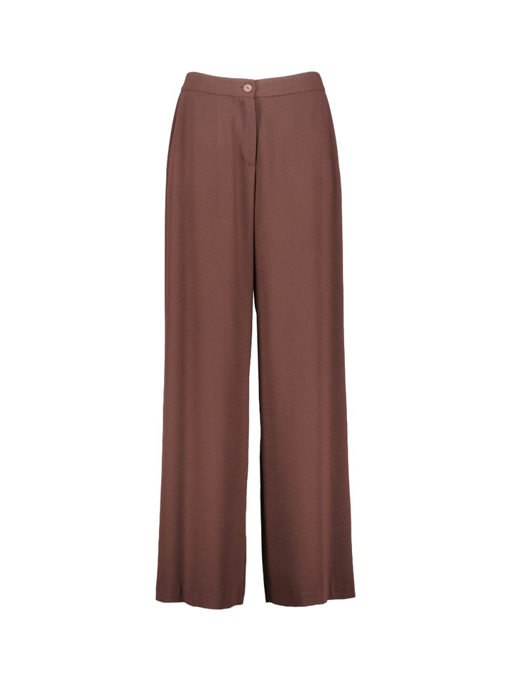 Donkerbruine geklede broek Tutto Furore 