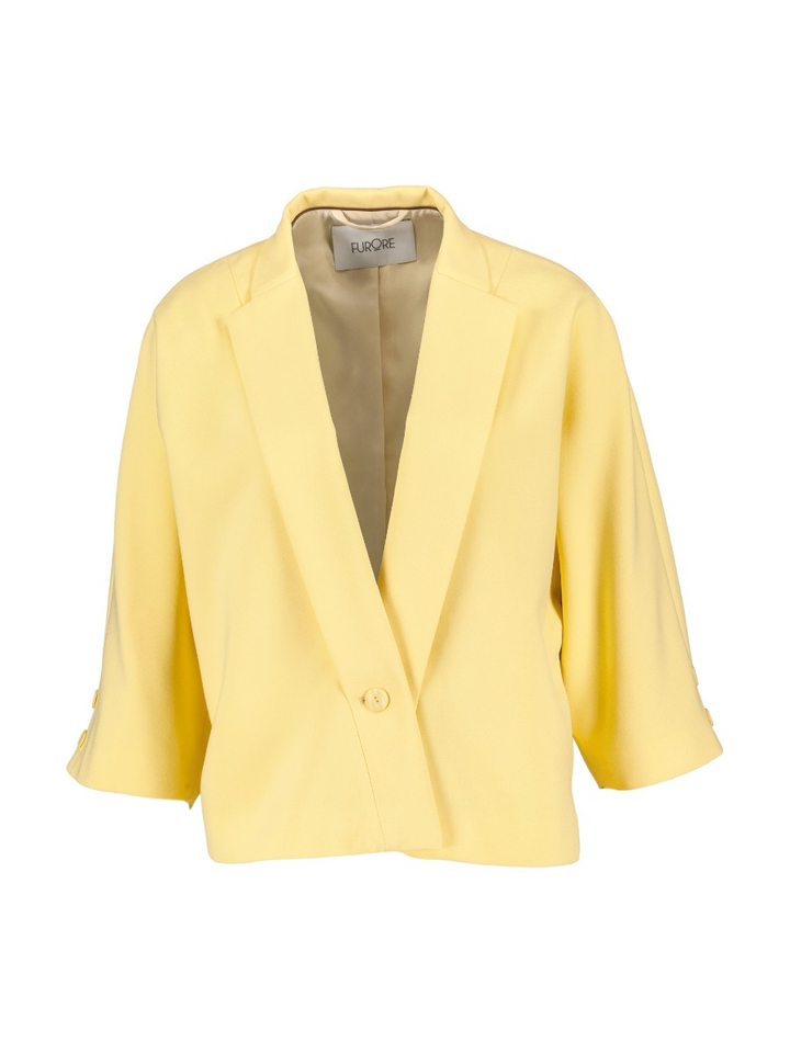 Gele oversized korte geklede blazer Circo Furore 