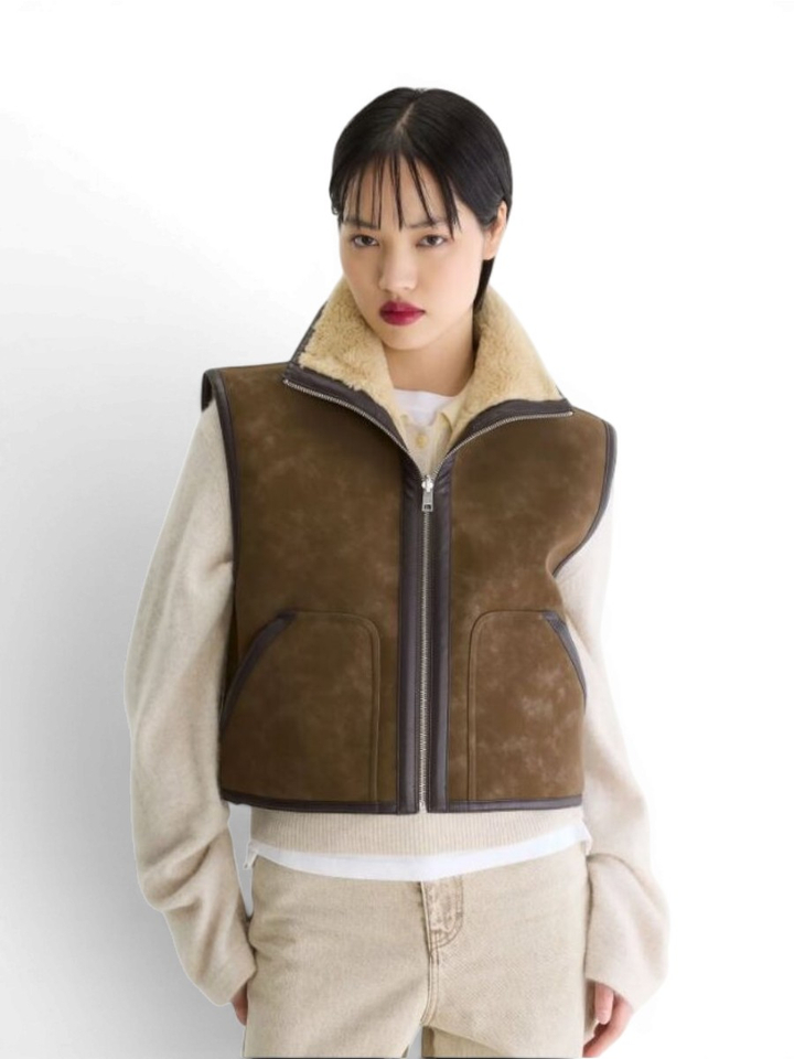 Bruine omkeerbare bodywarmer Jonson Bellerose 