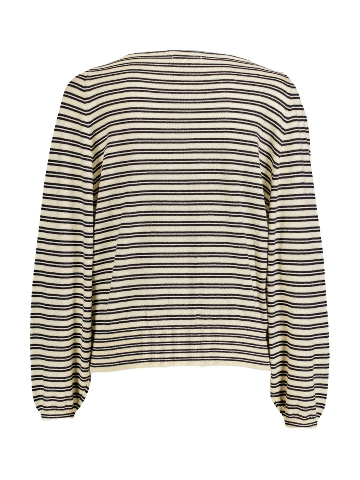 Wit/donkerblauwe t-shirt met lange mouwen Gerhi Bellerose