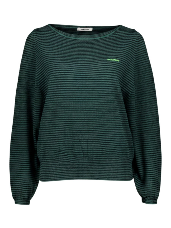 Donkergroen/zwart gestreepte pull Gerhi Bellerose