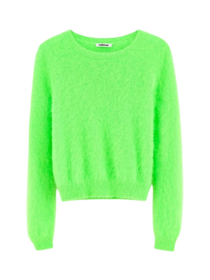Fluogroene pull met angoramix Datti Bellerose