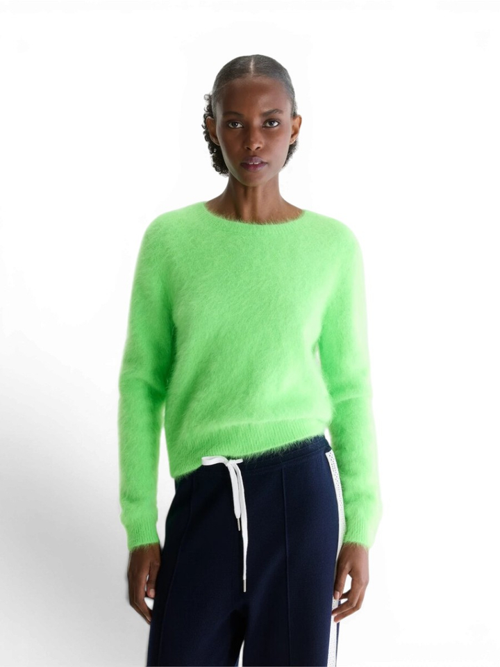 Fluogroene pull met angoramix Datti Bellerose