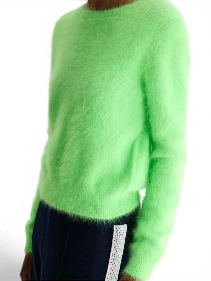 Fluogroene pull met angoramix Datti Bellerose