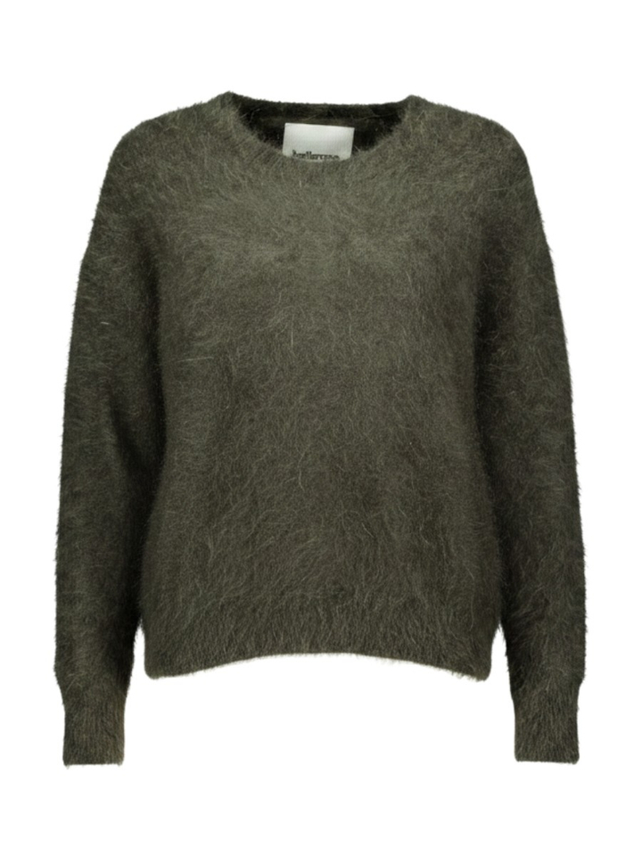 Groene wollen pull met ronde hals Datu Bellerose
