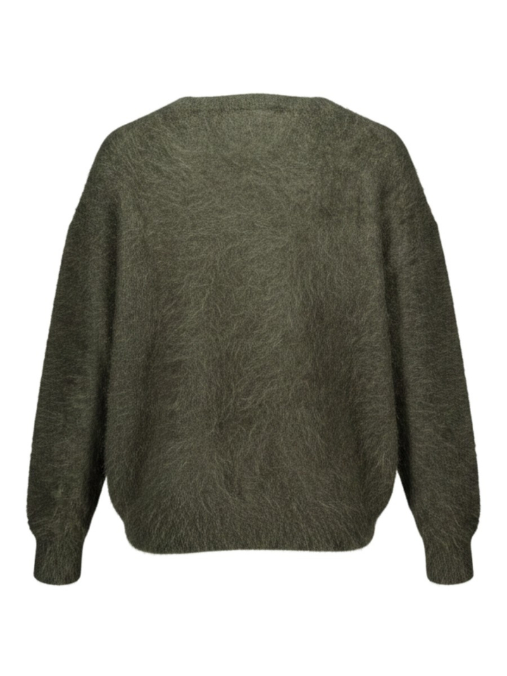 Groene wollen pull met ronde hals Datu Bellerose