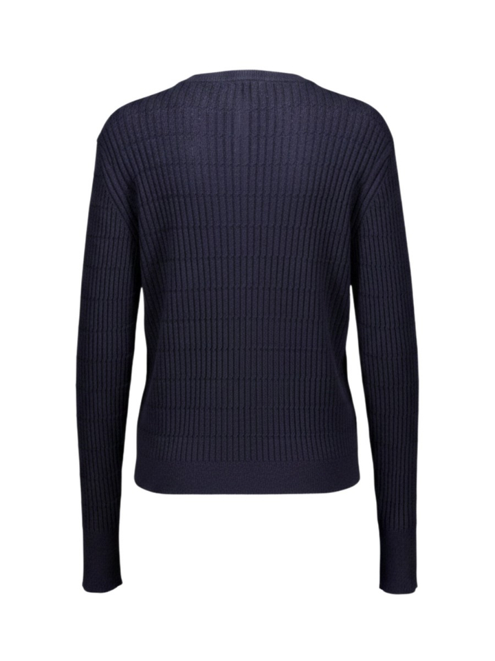 Donkerblauwe wollen sweater met knopen Aryro Bellerose