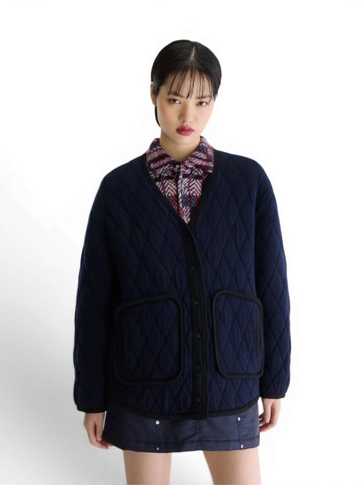 Marineblauw cardigan met een V-hals Aiga Bellerose