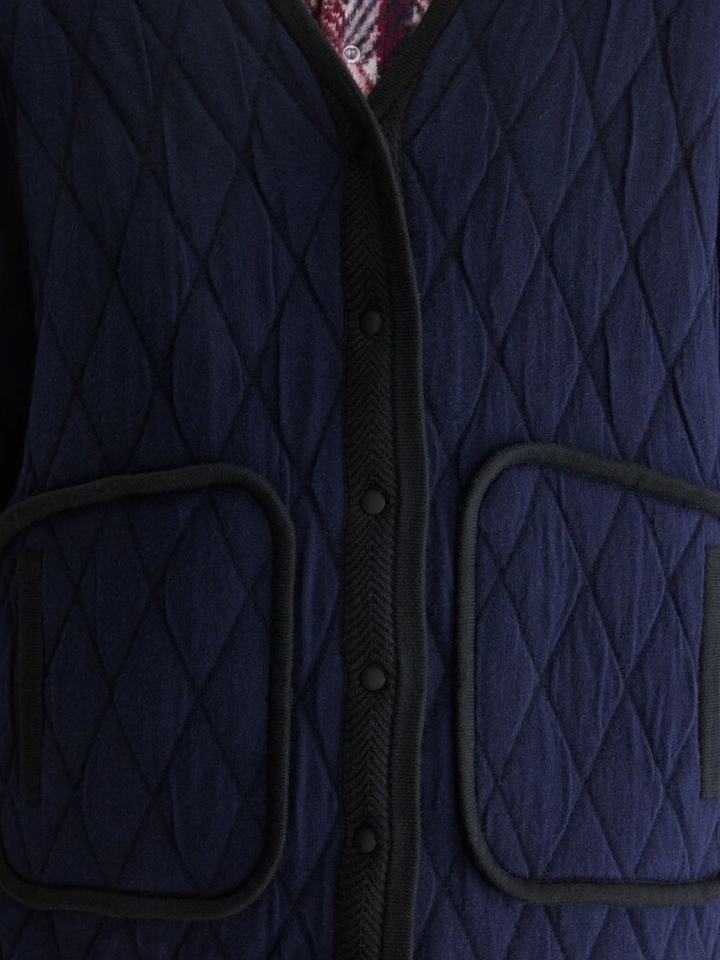 Marineblauw cardigan met een V-hals Aiga Bellerose 