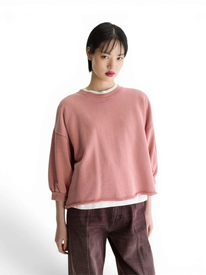 Etruskisch rood sweatshirt met ronde hals Vickske Bellerose 