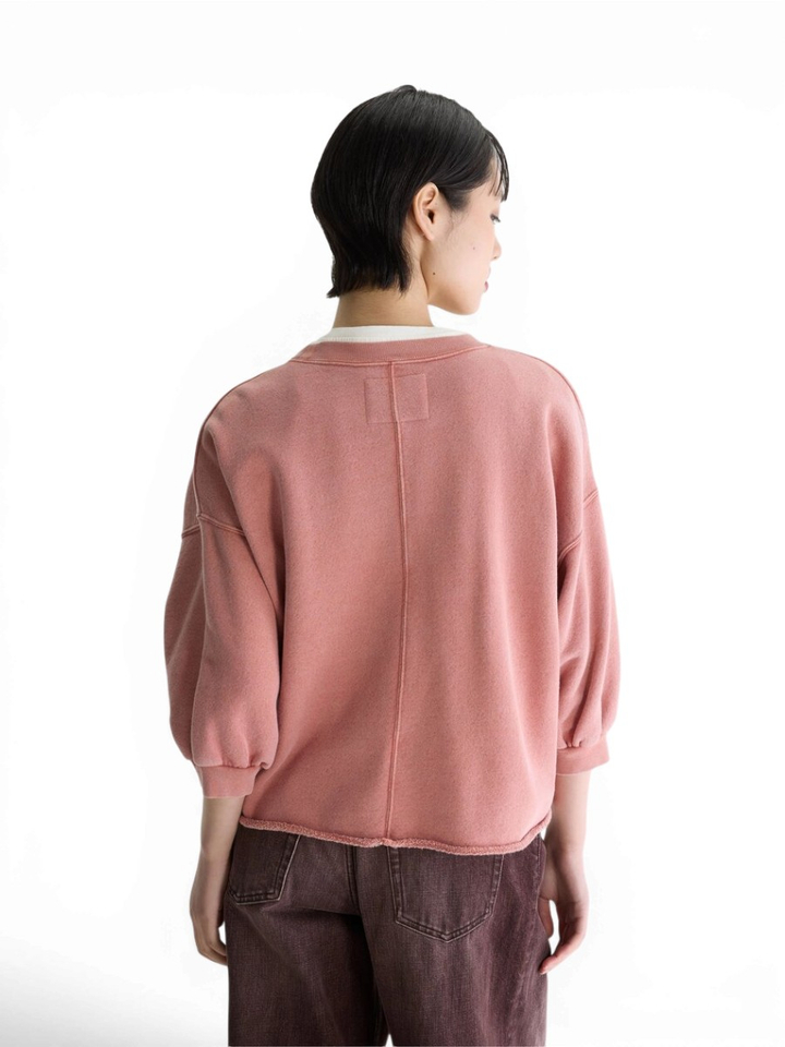 Etruskisch rood sweatshirt met ronde hals Vickske Bellerose 