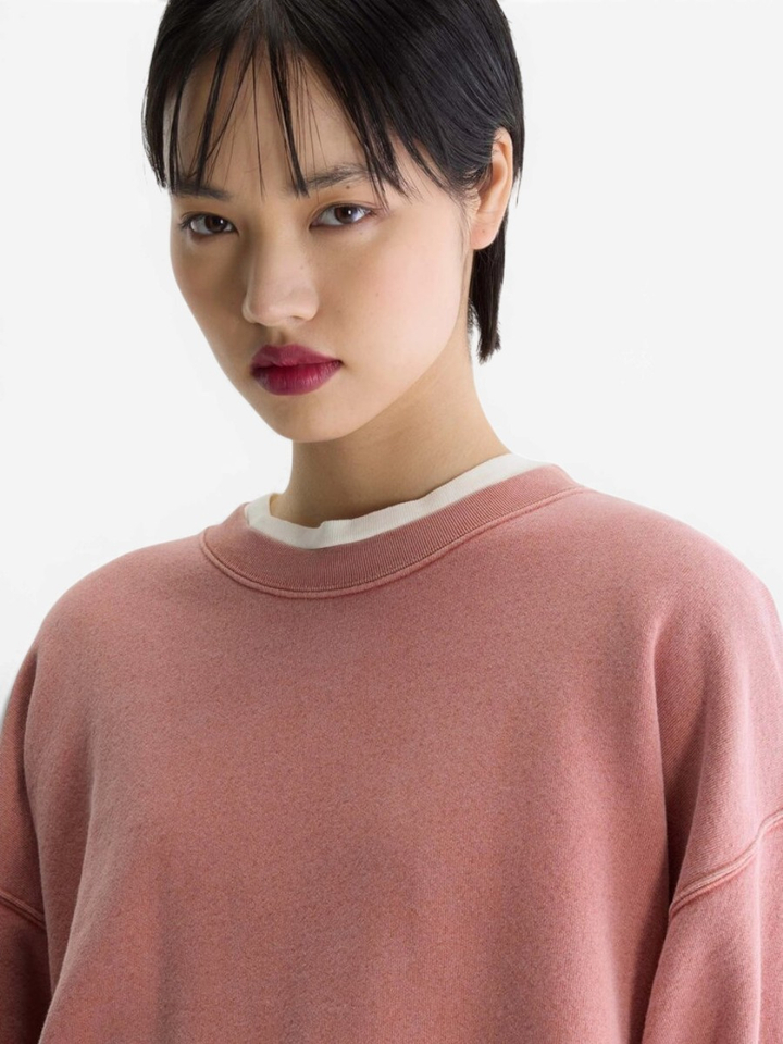 Etruskisch rood sweatshirt met ronde hals Vickske Bellerose 