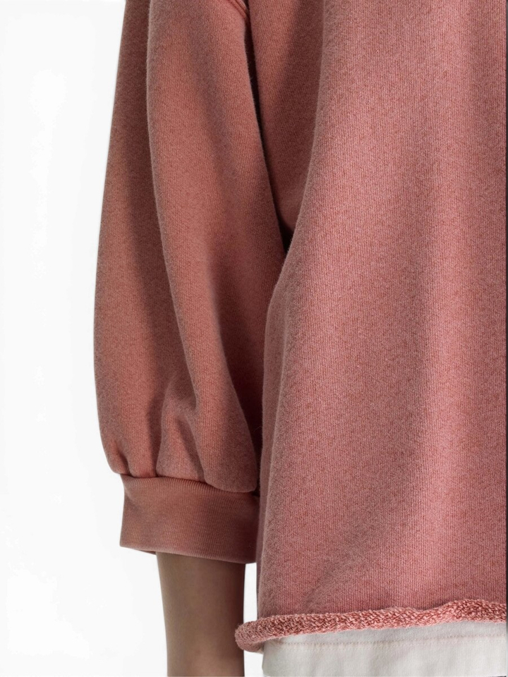 Etruskisch rood sweatshirt met ronde hals Vickske Bellerose 