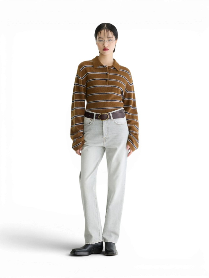 Grijze rechte jeans Katy Bellerose 
