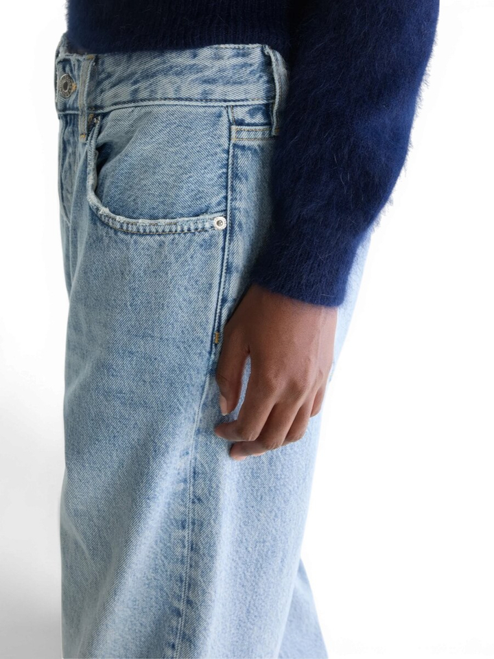 Blauwe relaxed fit wide leg jeans Kurt Bellerose