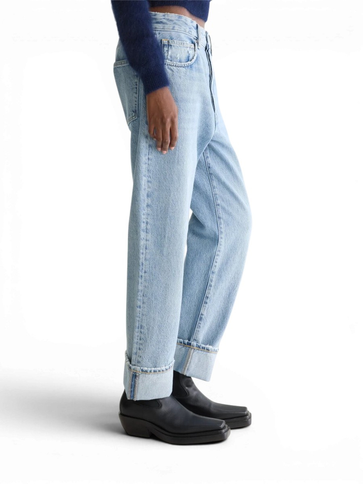 Blauwe relaxed fit wide leg jeans Kurt Bellerose
