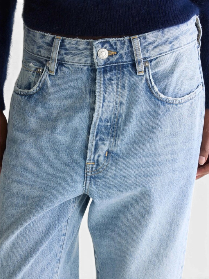 Blauwe relaxed fit wide leg jeans Kurt Bellerose