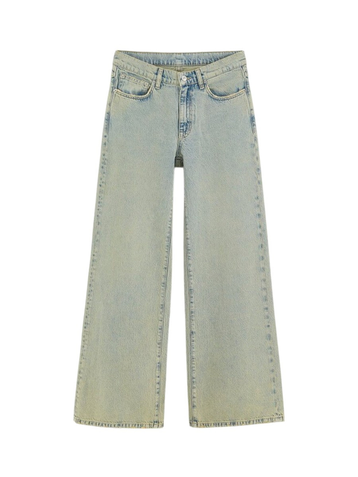 Blauwe flare jeans met low waist Kansas Bellerose