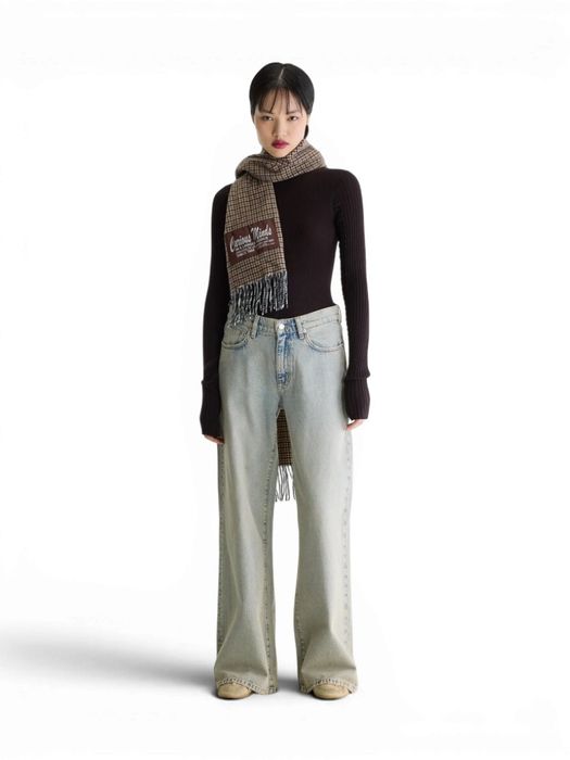 Blauwe flare jeans met low waist Kansas Bellerose