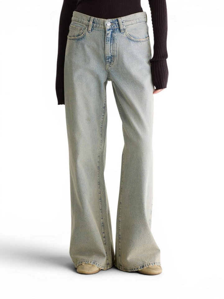 Blauwe flare jeans met low waist Kansas Bellerose