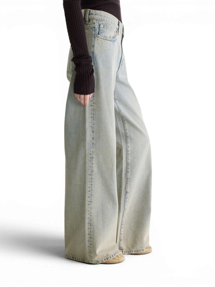 Blauwe flare jeans met low waist Kansas Bellerose