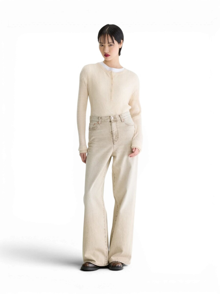 Beige relaxed & loose jeans Parthe Bellerose