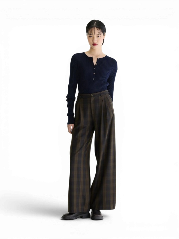 Bruine geruite broek Volkert Bellerose 