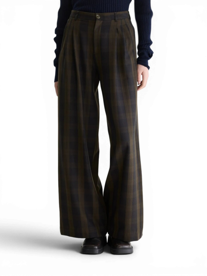 Bruine geruite broek Volkert Bellerose 