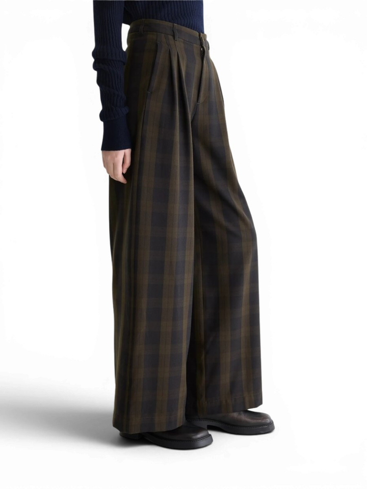 Bruine geruite broek Volkert Bellerose 