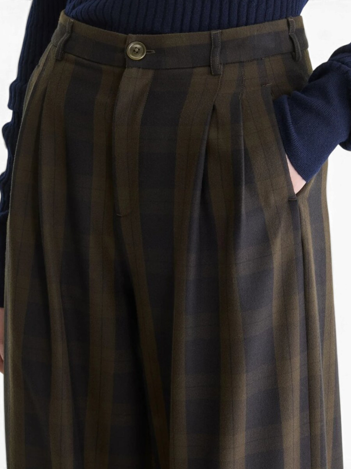 Bruine geruite broek Volkert Bellerose 