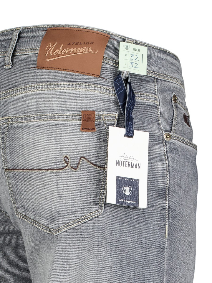 Grijze slim fit jeans Atelier Noterman 