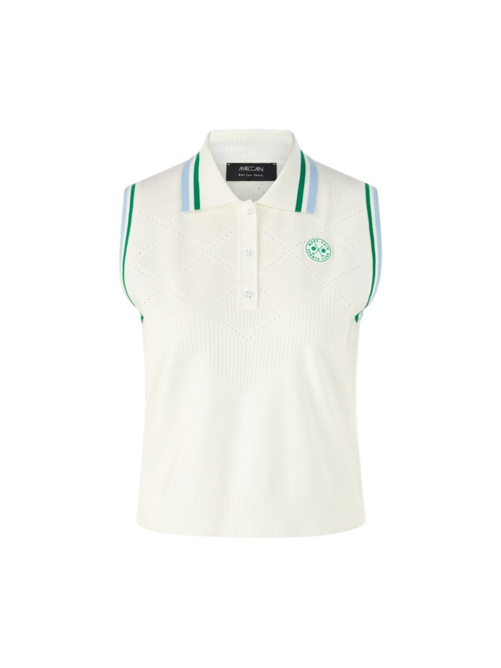 Beige polo met korte mouw Marccain Sport