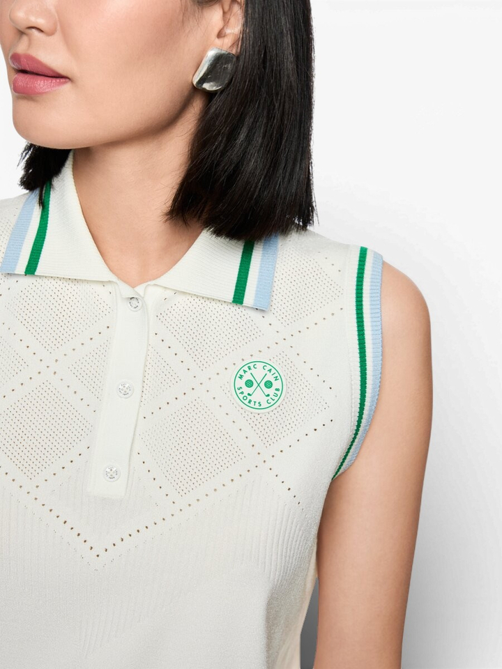 Beige polo met korte mouw Marccain Sport