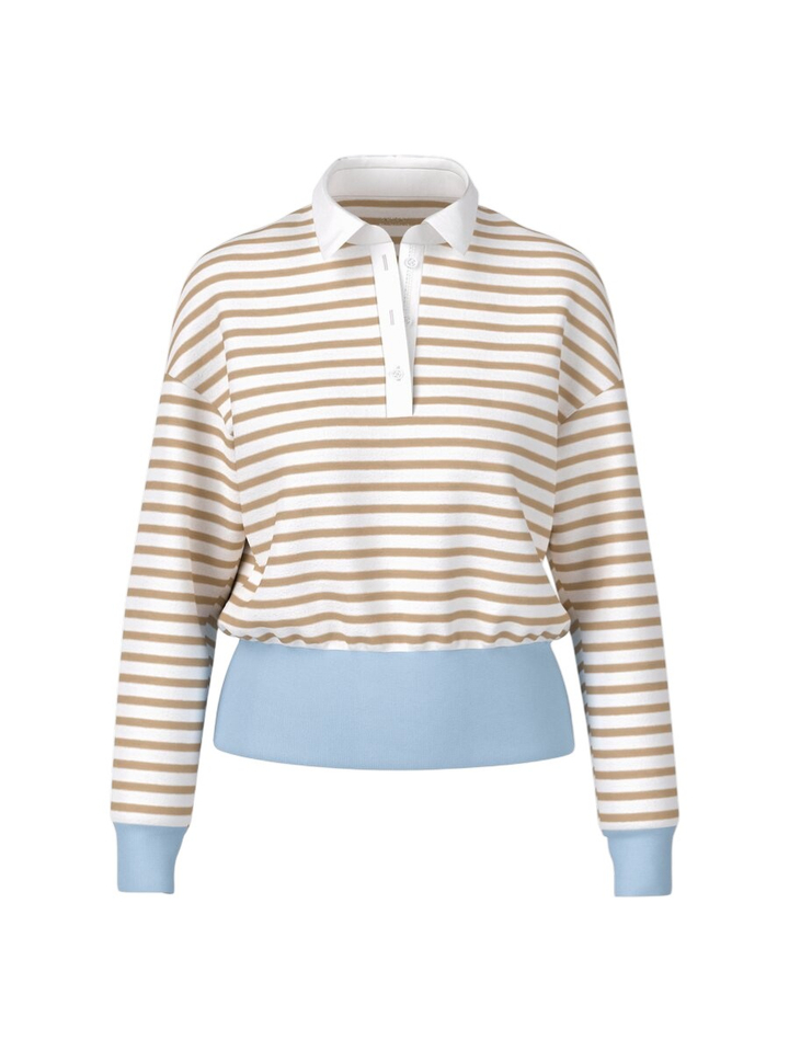 Gestreepte polo met lange mouw Marccain Sport