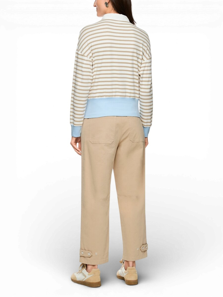 Gestreepte polo met lange mouw Marccain Sport