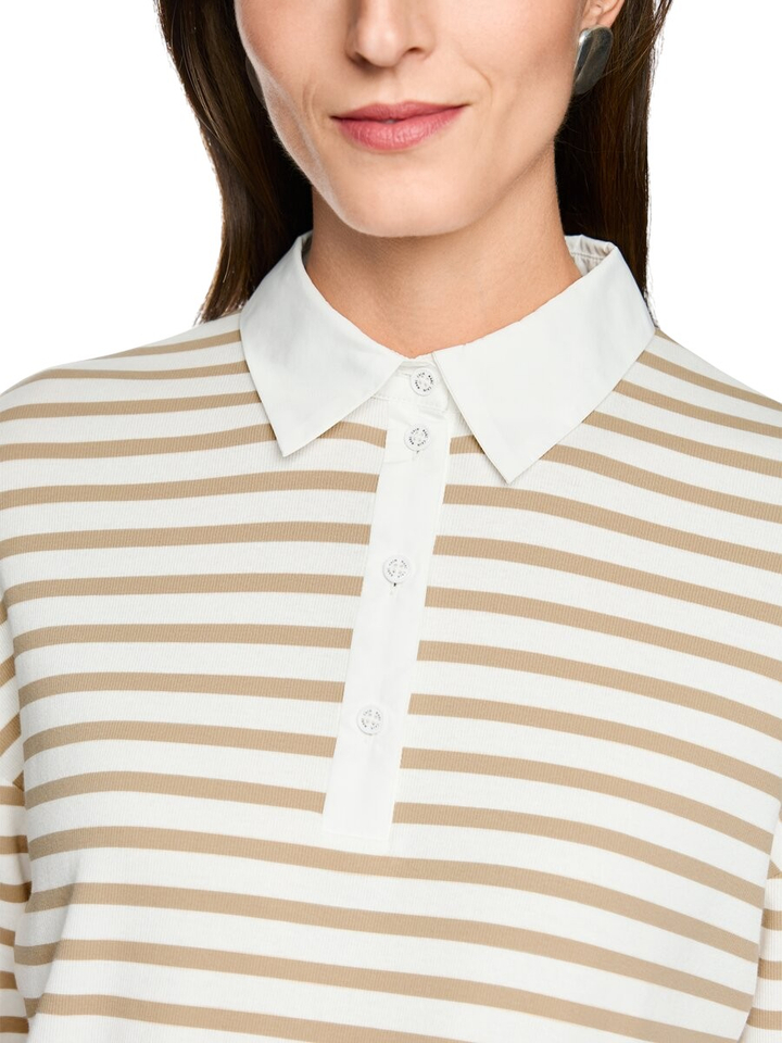 Gestreepte polo met lange mouw Marccain Sport