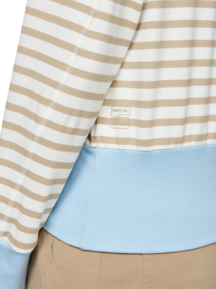 Gestreepte polo met lange mouw Marccain Sport