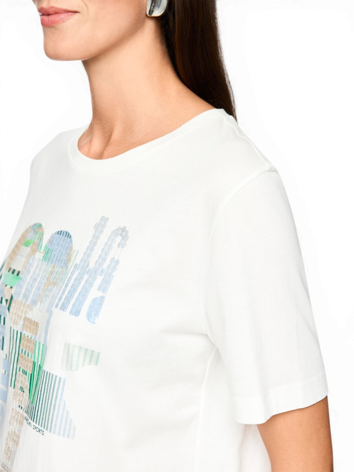 Beige t-shirt met print Marccain Sport