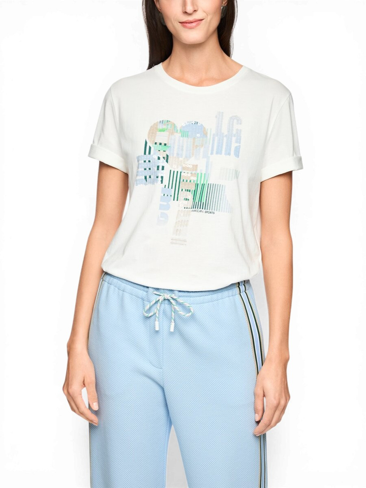 Beige t-shirt met print Marccain Sport