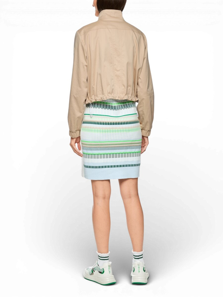 Beige dunne korte vest met drukknopen