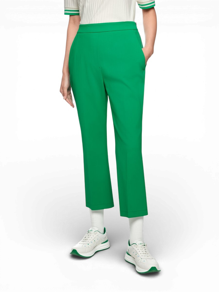 Groene broek met rits aan de zijkant Marccain Sport