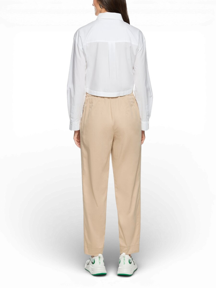 Beige broek met hoge taille Marccain Sport 